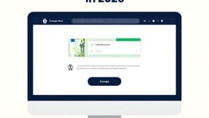 Современная иллюстрация безопасного обмена криптовалюты USDT на наличные евро от компании Все Обмен в Европе