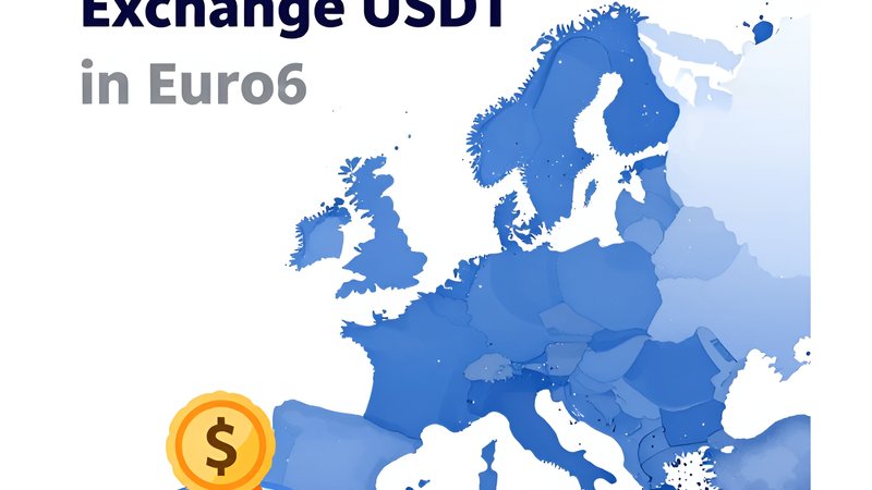 Символическая иллюстрация процесса выгодного обмена криптовалюты USDT на наличные евро в Европе от Все Обмен